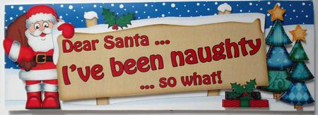 Xmas Dear Santa  -  Signpost Lge Dl Easicut Decoupage by Eunice Roberts