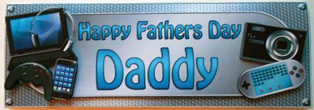 Large Dl Fathers Day Daddy Gadgets & Gizmos 3D Decoupage by Eunice Roberts