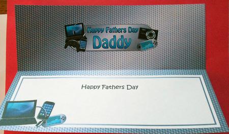 Fathers Day Daddy Gadgets & Gizmos Matching Large Dl Insert by Eunice Roberts