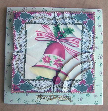 Christmas Bell 1 All 4 Rounded Corner Card Front by Eunice Roberts