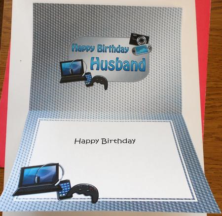 5x7 Birthday Husband Gadgets N Gizmos Matching Insert by Eunice Roberts