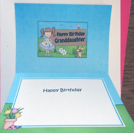 5x7 Girlz Liz Birthday Granddaughter Matching Insert by Eunice Roberts