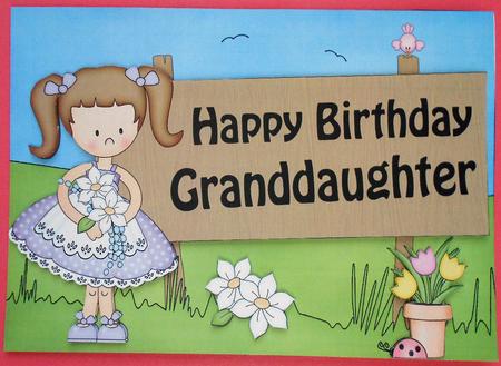 5x7 Girlz Liz Birthday Granddaughter 3D Step by Step Decoup by Eunice Roberts
