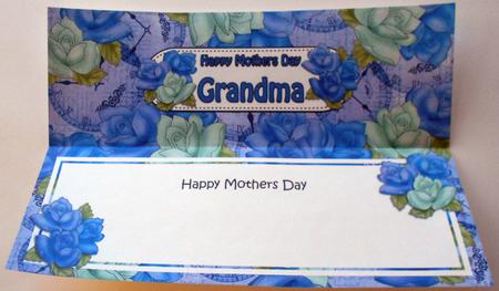 Mothers Day Grandma Roses Matching Large Dl Insert by Eunice Roberts