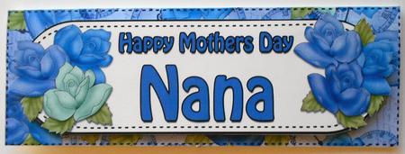 Large Dl Mothers Day Nana Roses Card & 3D Decoupage by Eunice Roberts