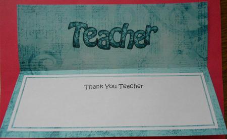 Thank You Teacher Clocks Matching Large Dl Insert by Eunice Roberts