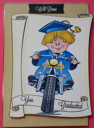 Graduation Biker by Eunice Roberts