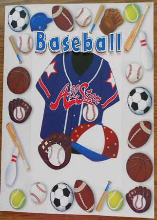 All Stars Baseball in Sports Frame A4 by Eunice Roberts