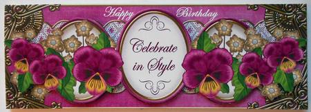 Cerise Pansy Celebrate in Style Large Dl Topper by Eunice Roberts