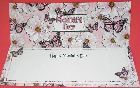 Mothers Day Floral Butterflies Large Dl Insert by Eunice Roberts