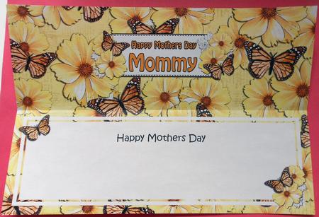 Mothers Day Mommy Floral Butterflies Large Dl Insert by Eunice Roberts