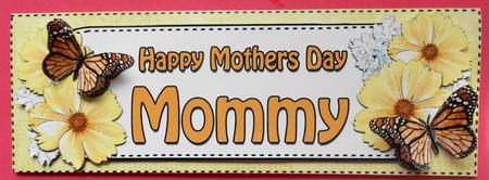Large Dl Mothers Day Mommy Floral Butterflies 3D Decoupage by Eunice Roberts