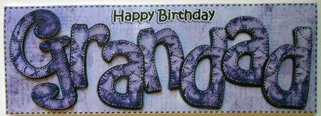 Large Dl Birthday Grandad Clocks 3D Decoupage by Eunice Roberts