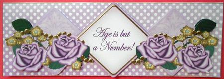 Lilac Rose Age is a Number Exlarge Dl Diamond Topper by Eunice Roberts