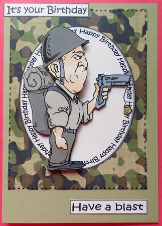 Keep Calm and Soldier on Birthday by Eunice Roberts
