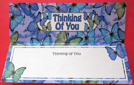 Thinking of You Butterflies Large Dl Matching Insert by Eunice Roberts