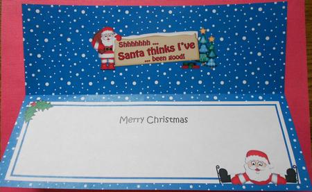 Xmas Dear Santa  -  Signpost Lge Dl Matching Insert by Eunice Roberts