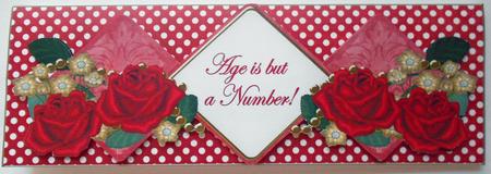 Red Rose Age is a Number Exlarge Dl Diamond Topper by Eunice Roberts