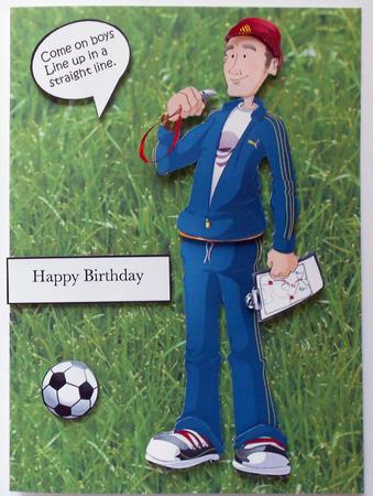 Sports Football Coach Decoupage Sheet by Eunice Roberts