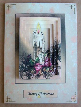 Candles at Christmas Tunnell Card by Eunice Roberts