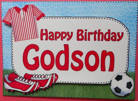5x7 Birthday Godson Football 3D Step by Step Decoupage by Eunice Roberts