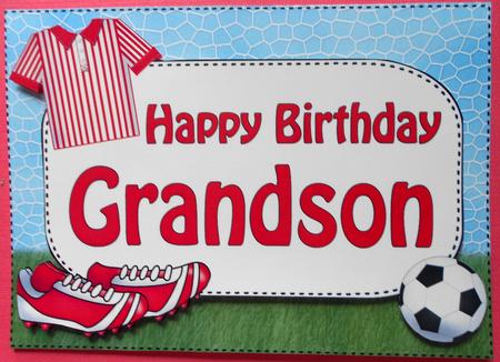 5x7 Birthday Grandson Football 3D Step by Step Decoupage by Eunice Roberts