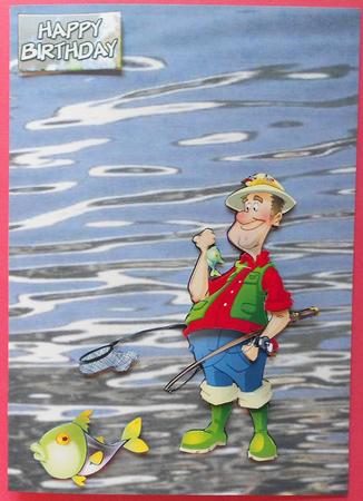 Fishing Dude Decoupage Sheet. by Eunice Roberts
