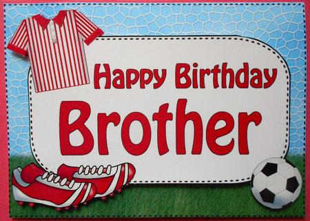 5x7 Birthday Brother Football 3D Step by Step Decoupage by Eunice Roberts