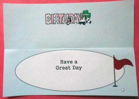 Golf Birthday Large Dl Insert by Eunice Roberts