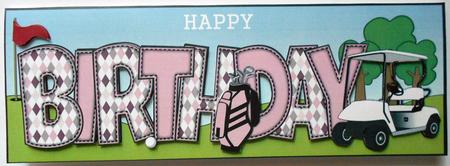 Golf Birthday Large Dl by Eunice Roberts
