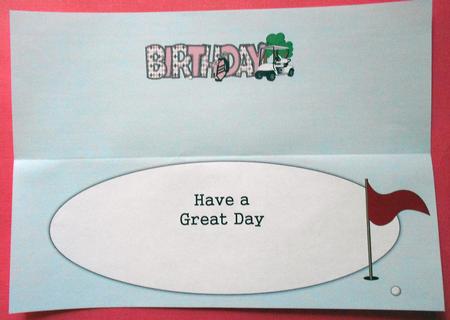 Female Golfer Birthday Large Dl Insert by Eunice Roberts