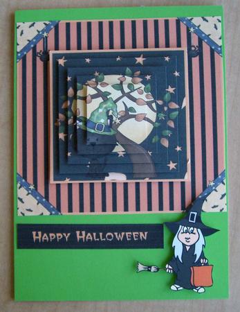 Happy Halloween Card Front by Eunice Roberts