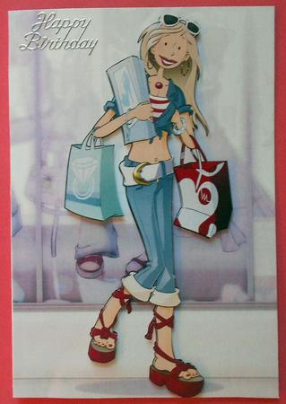 Shopaholic (blond) A4 by Eunice Roberts