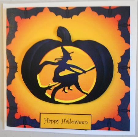 Halloween Topper / Party Invite - Witchy Pumpkin by Eunice Roberts