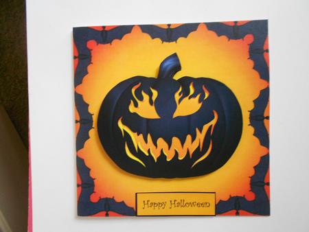 Halloween Topper / Party Invite - Jack O Lantern Pumpkin by Eunice Roberts