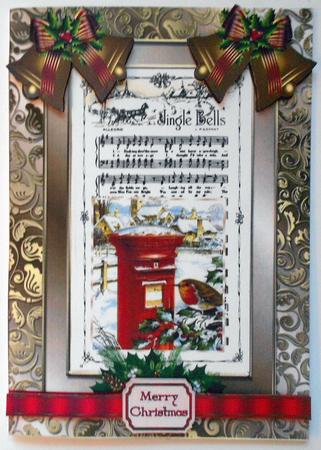 Cute Robin, with Jingle Bells on Music A4 by Eunice Roberts