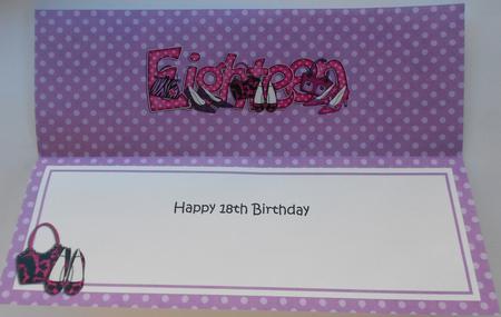 18th Birthday Dionne Handbags & Shoes Lge Dl Insert by Eunice Roberts