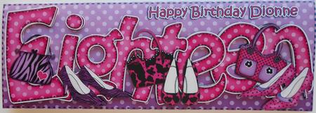 18th Birthday Dionne Handbags & Shoes Lge Dl 3D Decoupage by Eunice Roberts