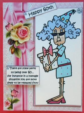 Stella the Perks of Being Over 60 Quick Card by Eunice Roberts