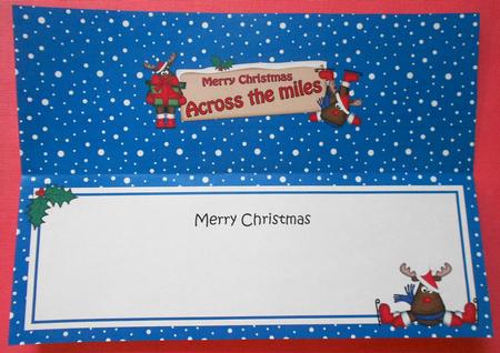 Lge Dl Xmas Across the Miles Rudolph Signpost Insert by Eunice Roberts