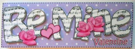 Lge Dl Be Mine Valentine Hearts & Roses 3D Decoupage by Eunice Roberts