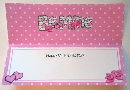 Lge Dl Be Mine Valentine Hearts & Roses Insert by Eunice Roberts