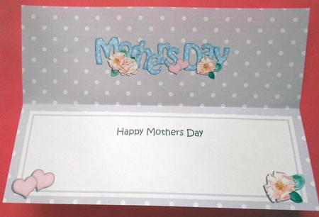 Large Dl Mothers Day Flowers & Roses Insert by Eunice Roberts