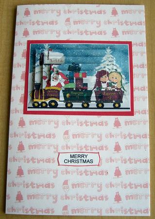 Girls Christmas Snow Train by Eunice Roberts