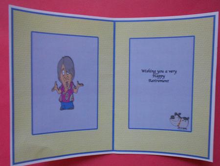 Insert for Retirement is Wonderful Card by Eunice Roberts