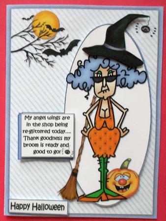 Stella Angel or Witch Quick Card by Eunice Roberts