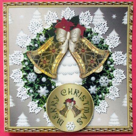 Christmas Wreath with Bells Large Topper 13 by Eunice Roberts