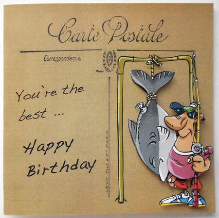 You're the Best Fisherman Birthday Topper by Eunice Roberts