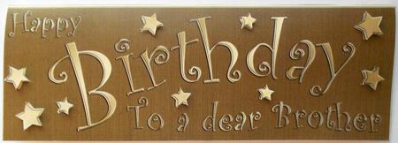 Large Dl Birthday Brother Quick Cut and Fold Card by Eunice Roberts