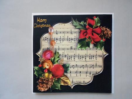 Christmas Baubles & Bow 8x8 Quick Topper by Eunice Roberts